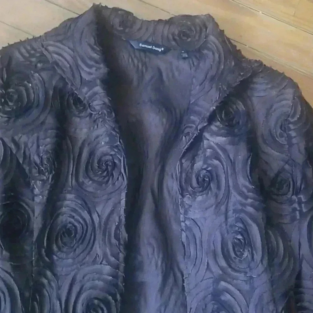 Samuel Dong Brown Rosette Jacket - image 2